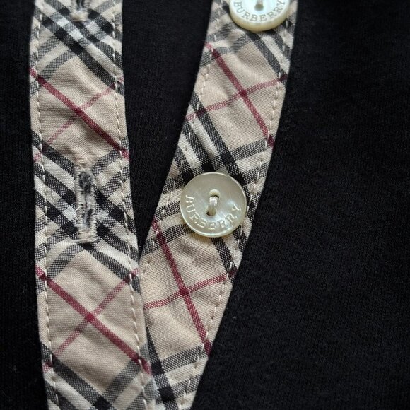 Burberry London Girls' Plaid Collar Long Sleeve Polo Shirt - Size 160A - Picture 9 of 13